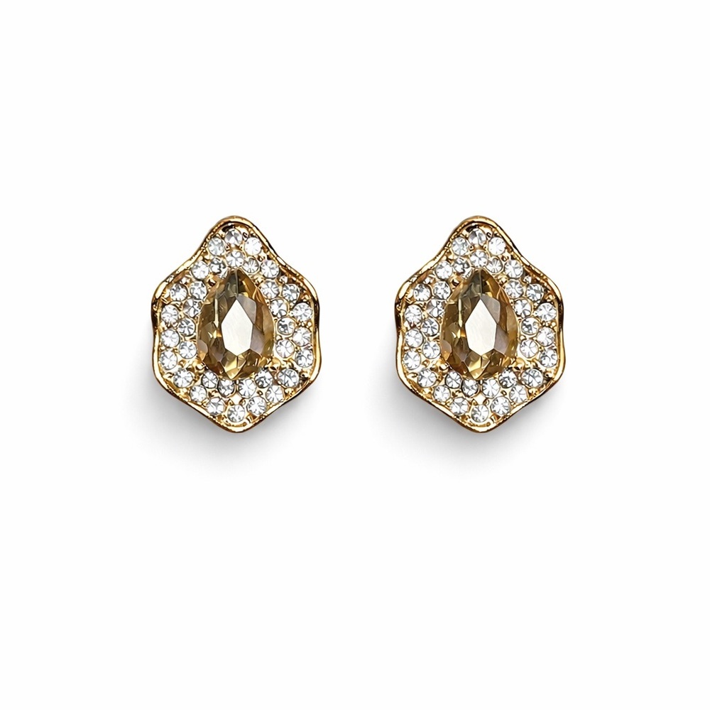 Elegant Gold and Silver Stud Earrings